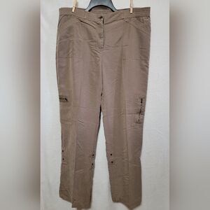 Women's Chico's Trousers, Khaki, Size 2.5= L/14  EUC